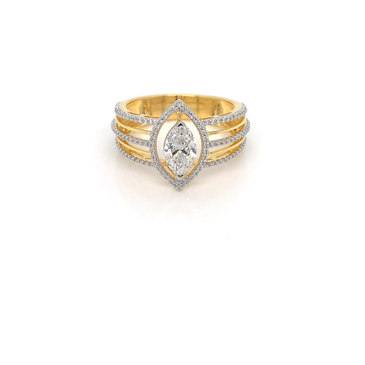 14K YG Cluster Diamond Ring- 1pc