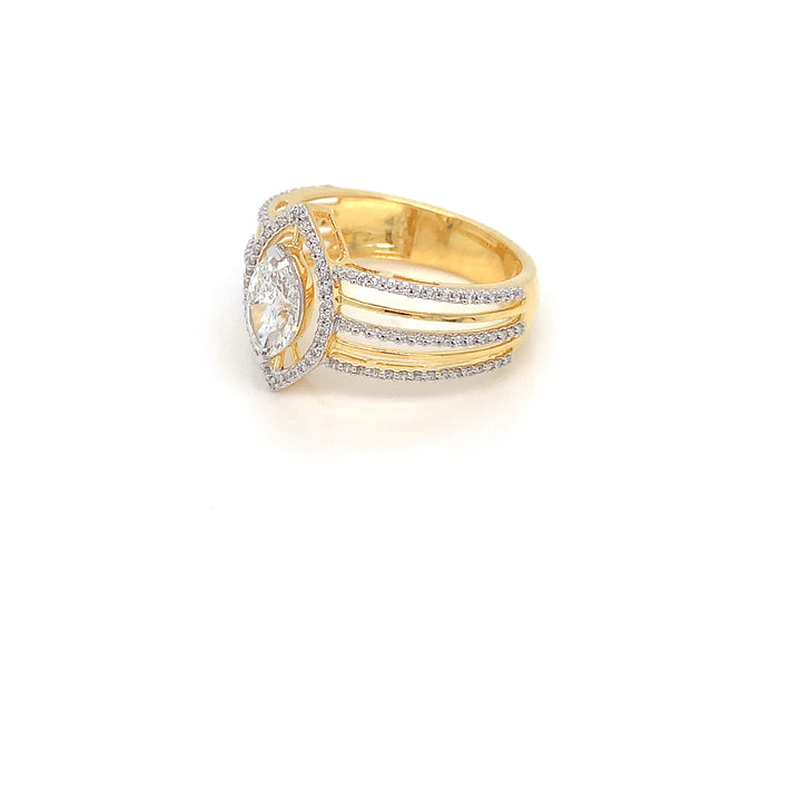 14K YG Cluster Diamond Ring- 1pc