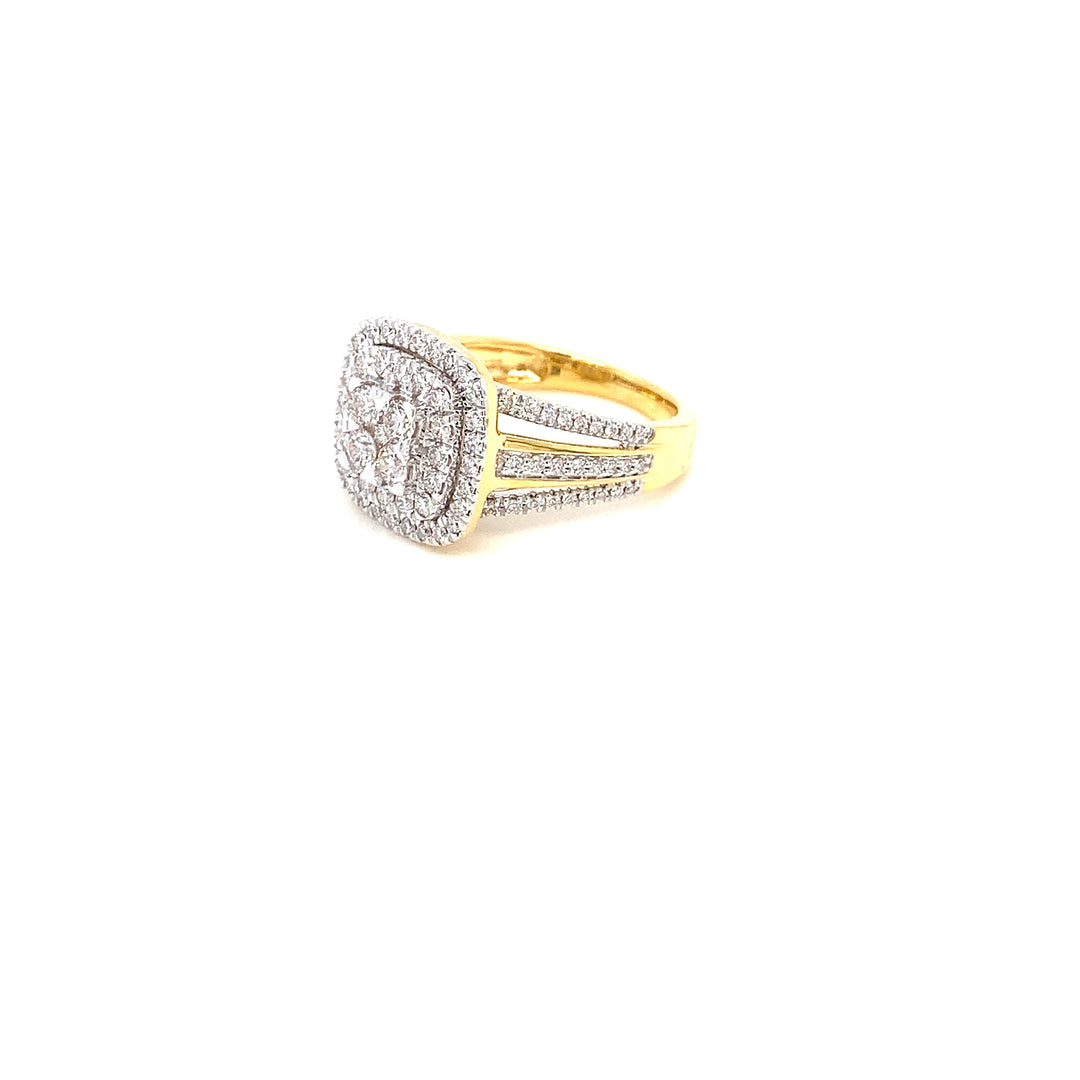 18K YG Bridal Diamond Ring- 1pc