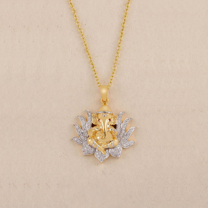 18K Ganesh Pendant with Ruby – Shop