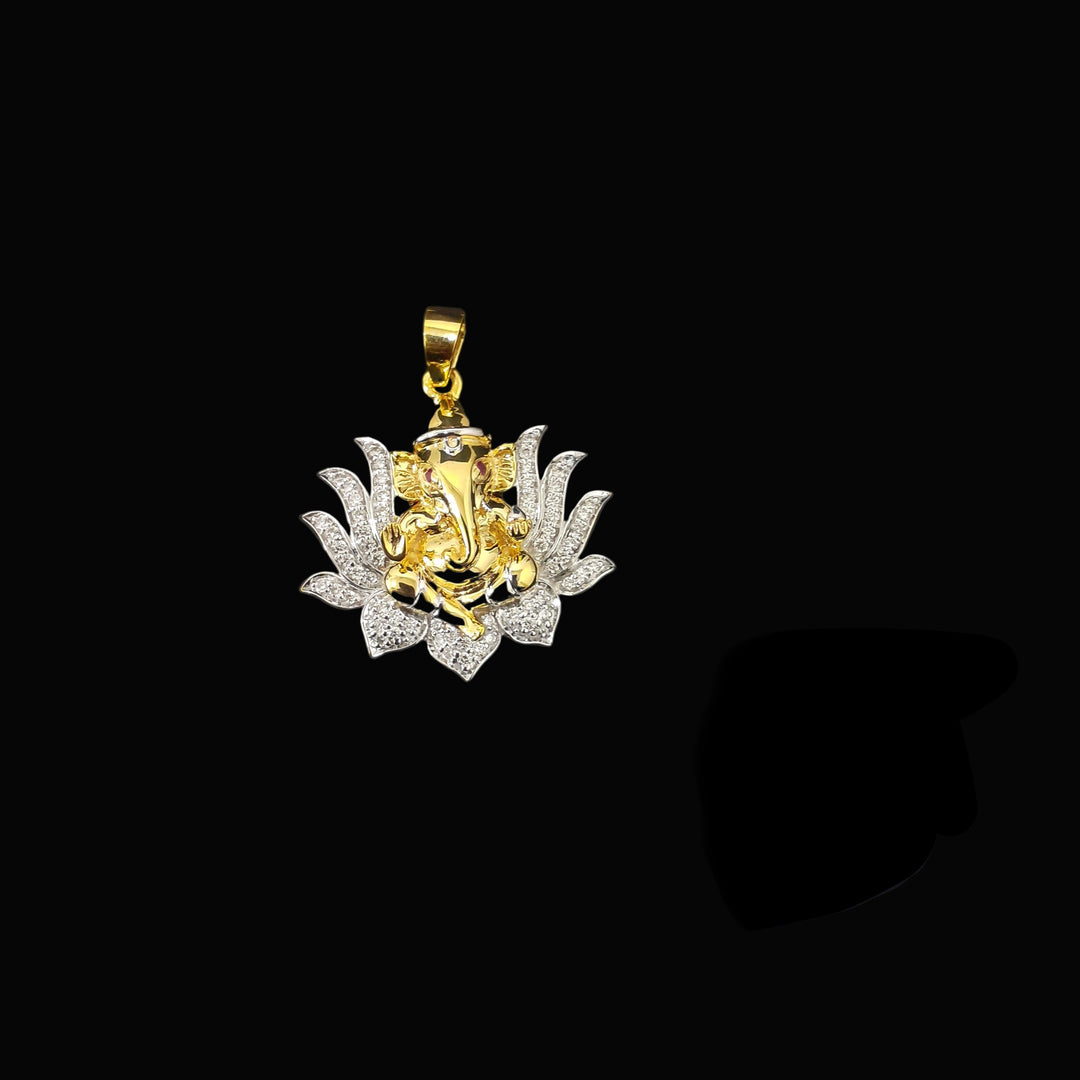 18K Ganesh Pendant with Ruby – Shop