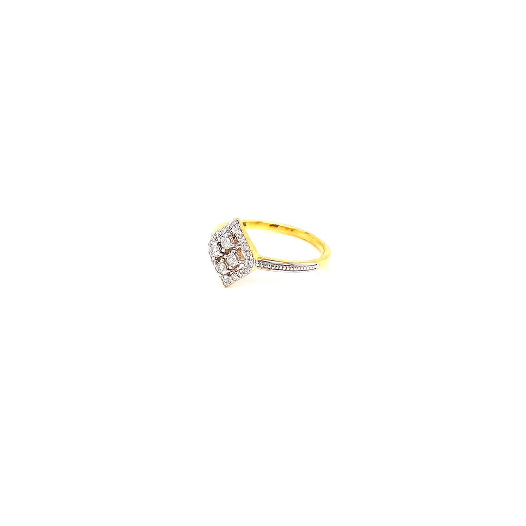 18K YG Cluster Diamond Ring- 1pc