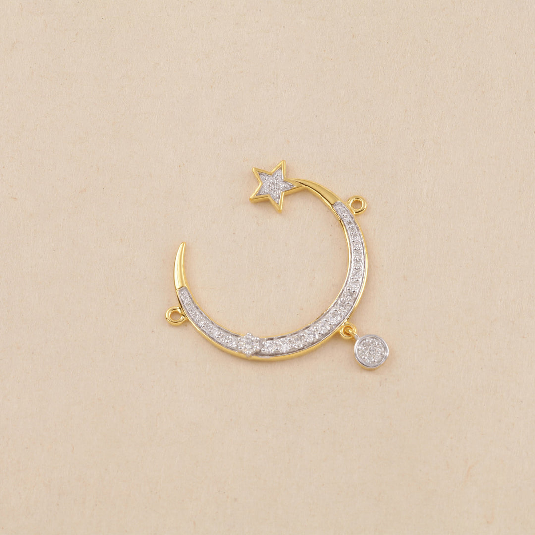 14K YG Moon Diamond Mangalsutra- 1pc