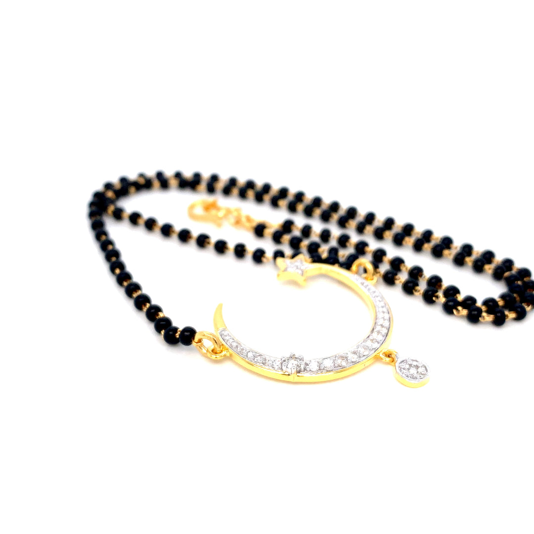 14K YG Moon Diamond Mangalsutra- 1pc