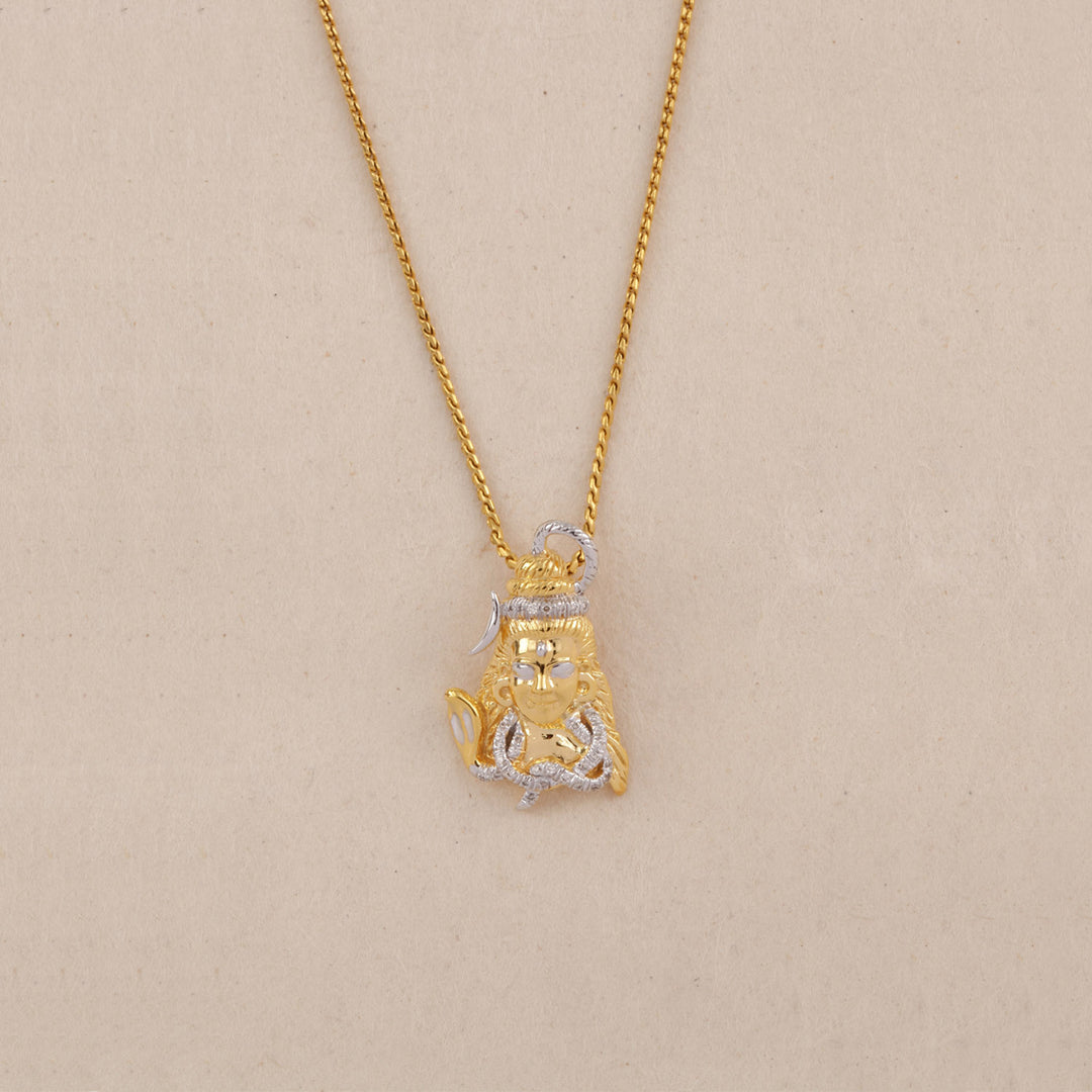 18K YG Shiva Diamond Pendant- 1pc