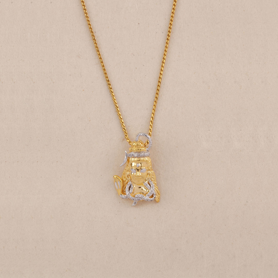 18K YG Shiva Diamond Pendant- 1pc