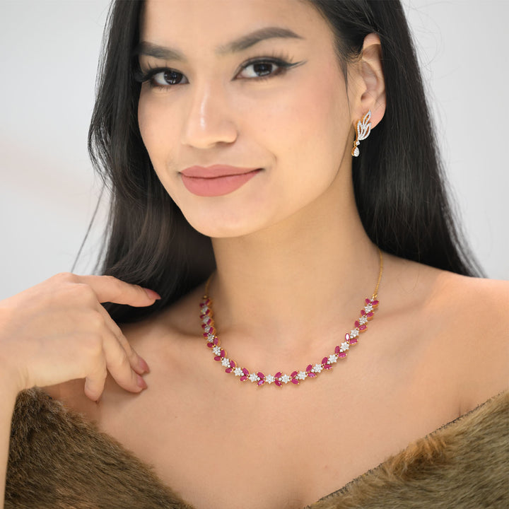 Ruby Diamond Necklace – Regal Beauty