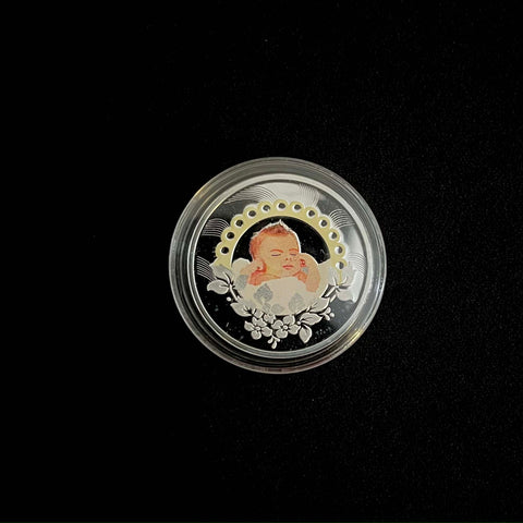 10g Silver Colour Teddy Bear Coin-1pc