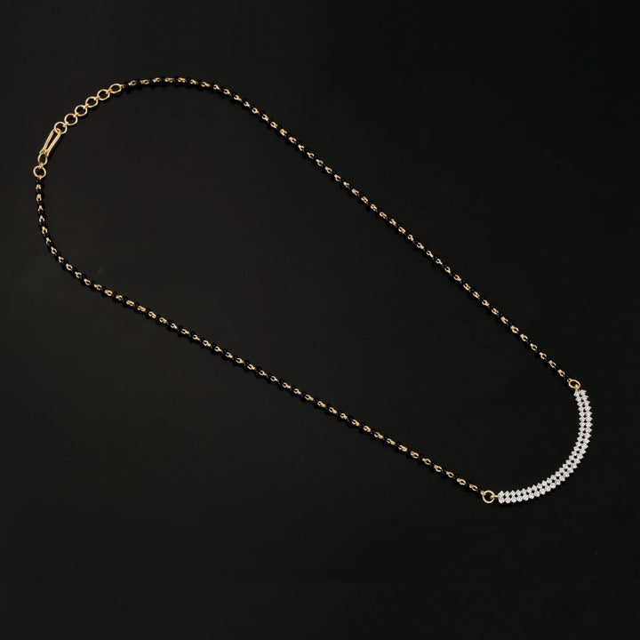 9K YG Women Fancy Diamond Mangalsutra- 1pc