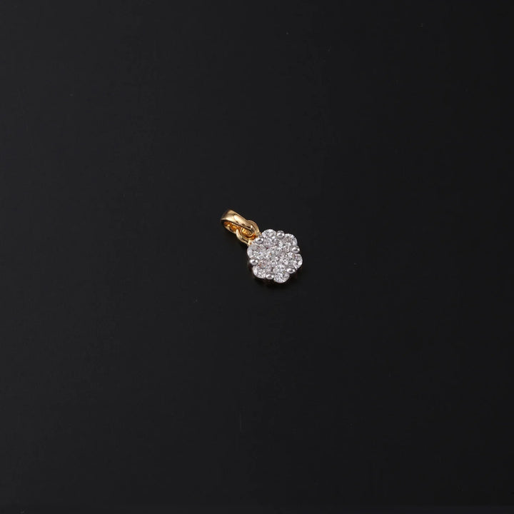 18K YG Women Pressure Set Diamond Pendant- 1pc
