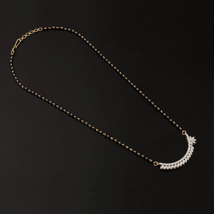 9K YG Women Fancy Diamond Mangalsutra- 1pc