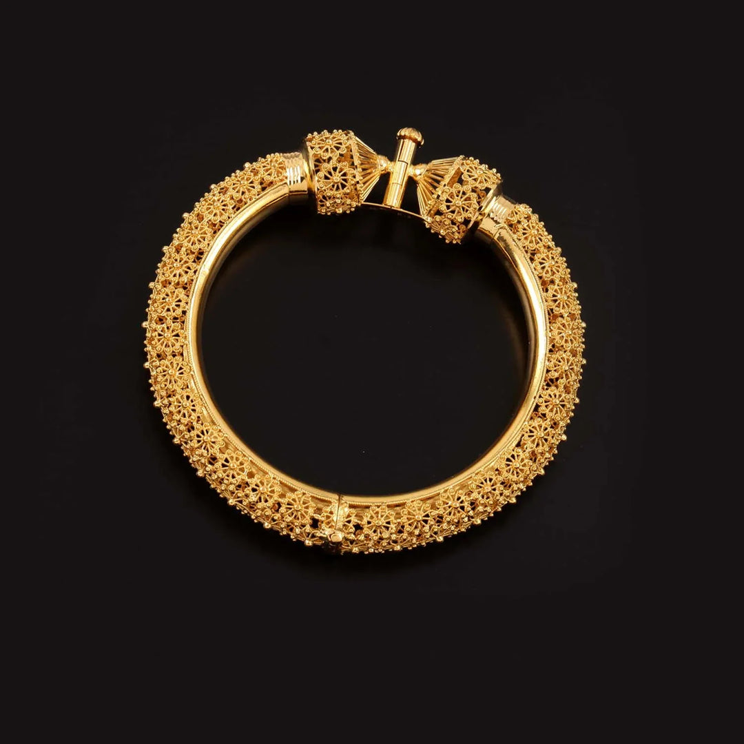 22K YG Screw Bangle – Women’s Gold Jewellery