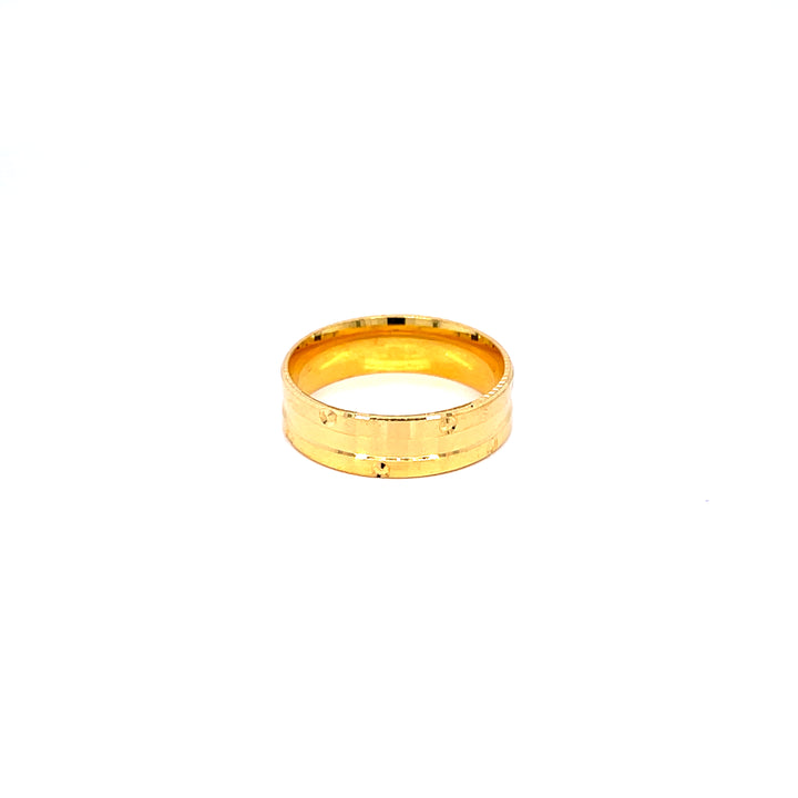 22K YG Mens Band Ring-1pc