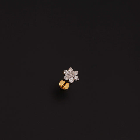 14K YG  STAR DIAMOND NOSEPIN-1PC
