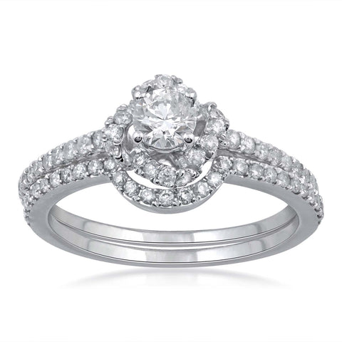 18 WG Prong Set Centre Solitiare Engagement Women Diamond Ring-1pc