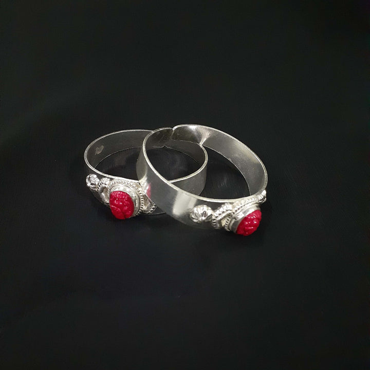 Children Coral Silver Bangle-1pair