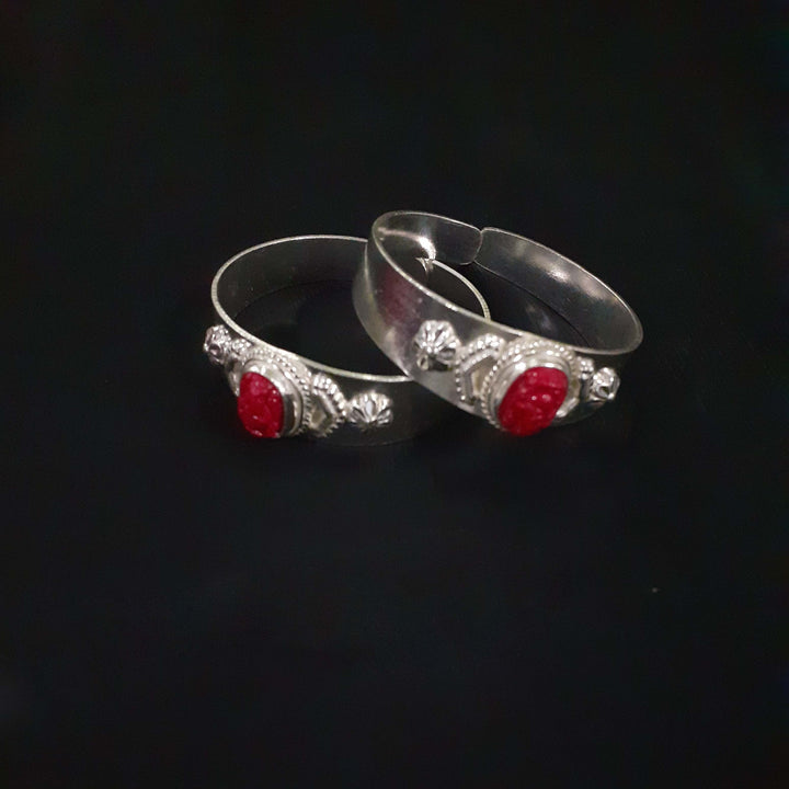 Children Coral Silver Bangle-1pair