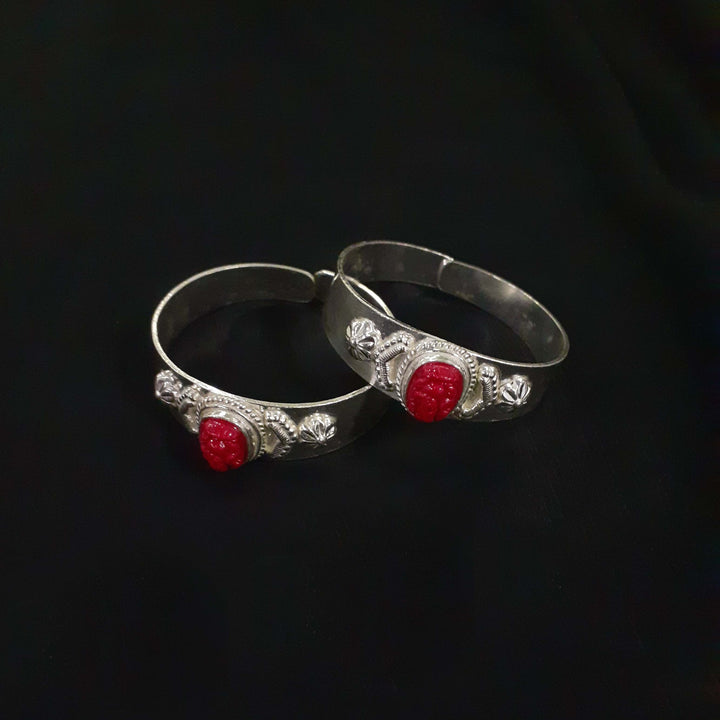 Children Coral Silver Bangle-1pair