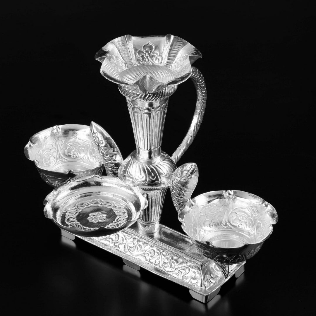 Carved Fish Silver Tikadani 36-38Tola-1pc