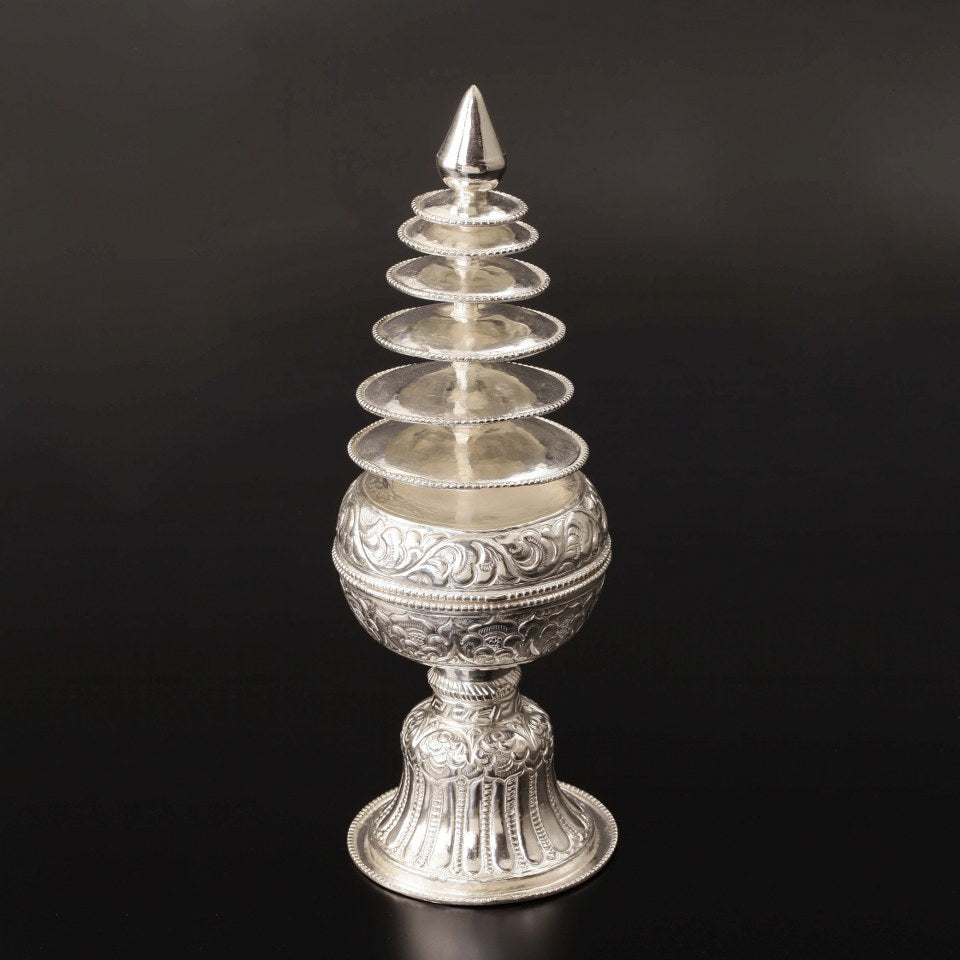 Carved Silver Sinhamu 24-26Tola-1pc