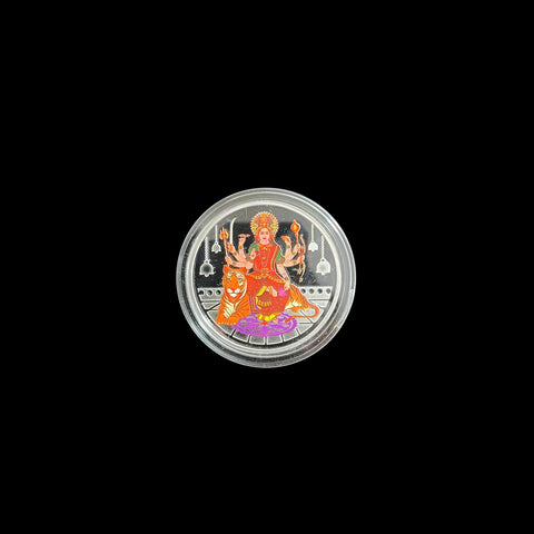 10g 999 Purity Silver Colour Durga Coin-1pc