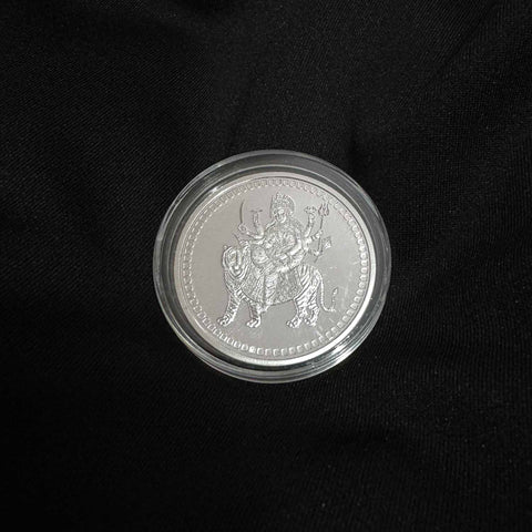 10g Silver Non Colour Durga Coin-1 pc