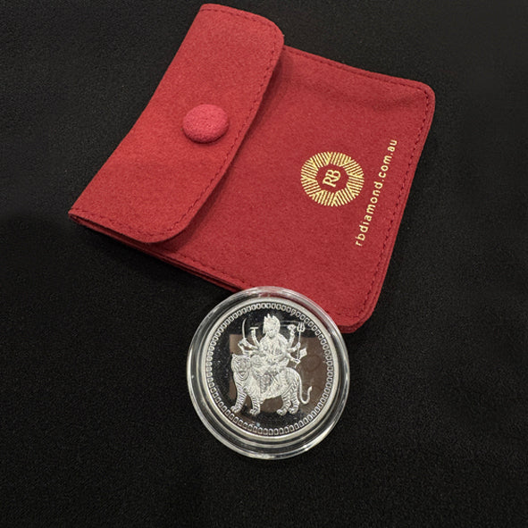 10g 999 Purity Silver Non Colour Durga Coin-1 pc