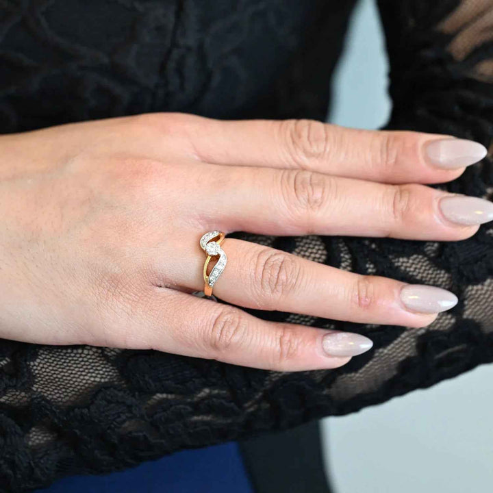 14K YG Pressure Set Diamond Ring-1pc