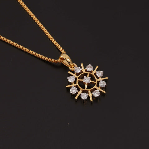 14K YG Cluster Diamond Pendant-1pc - RB Diamond Jewellers