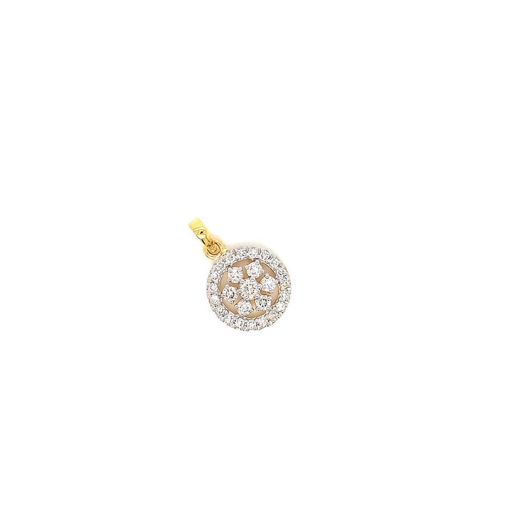 14K YG Cluster Diamond Pendant-1pc - RB Diamond Jewellers