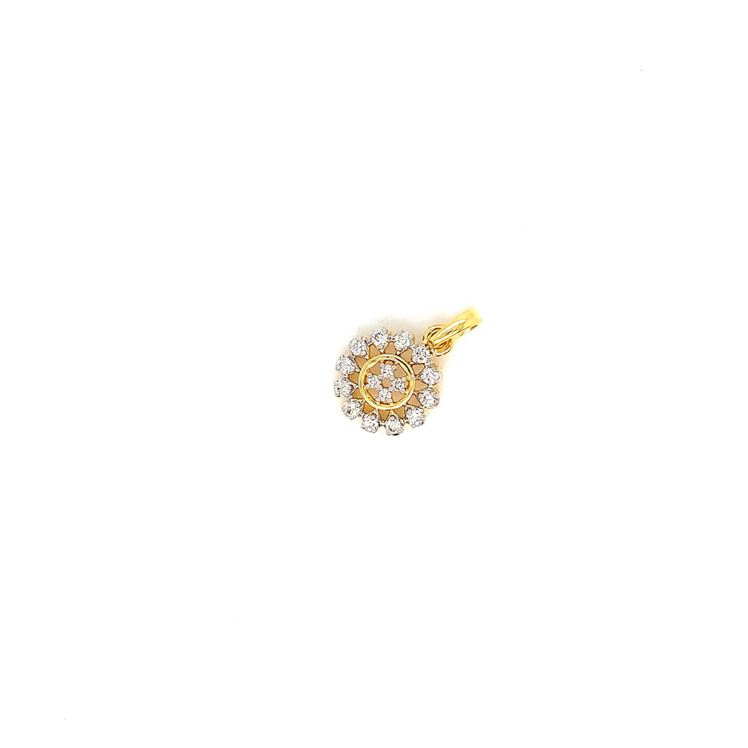 14K YG Cluster Diamond Pendant-1pc - RB Diamond Jewellers