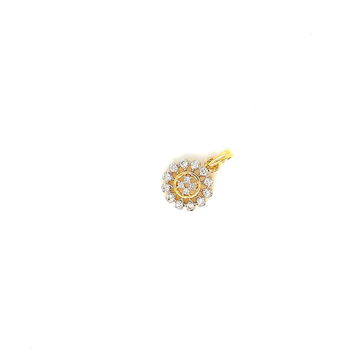 14K YG Cluster Diamond Pendant-1pc - RB Diamond Jewellers