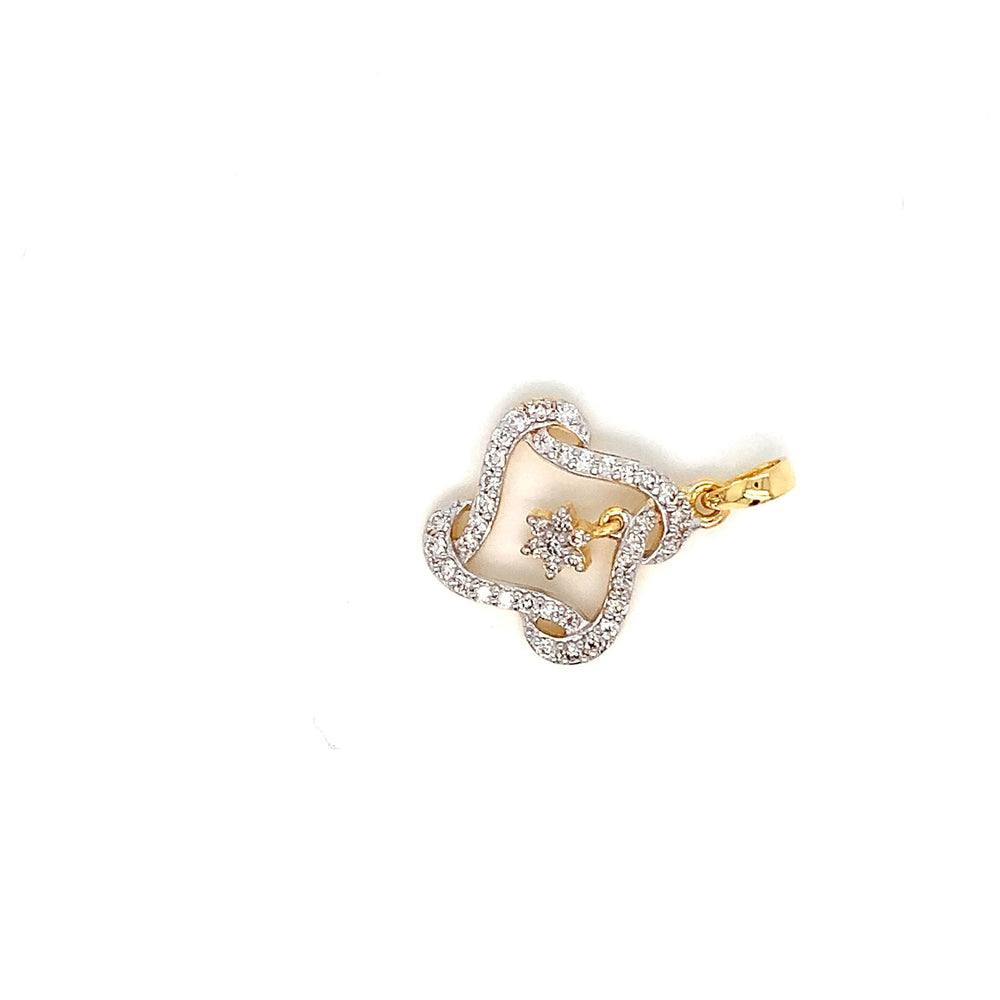 14K YG Cluster Diamond Pendant-1pc - RB Diamond Jewellers