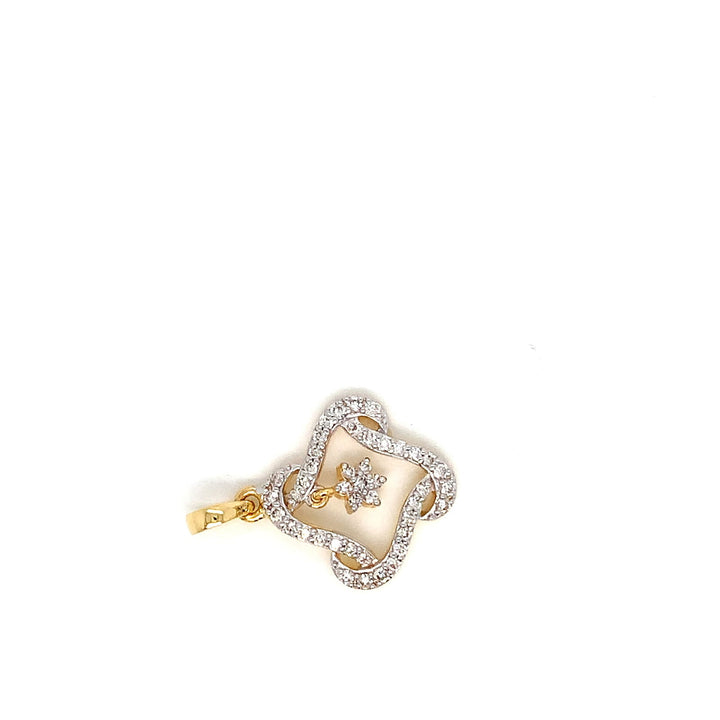 14K YG Cluster Diamond Pendant-1pc - RB Diamond Jewellers