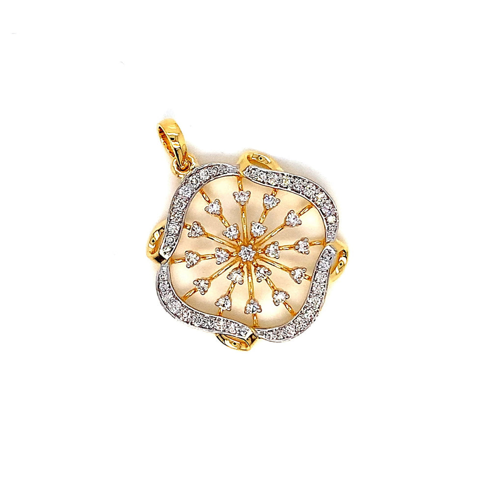 14K YG Cluster Diamond Pendant-1pc - RB Diamond Jewellers