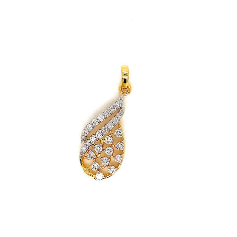 14K YG Cluster Diamond Pendant-1pc - RB Diamond Jewellers
