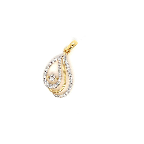 14K YG Cluster Diamond Pendant-1pc - RB Diamond Jewellers