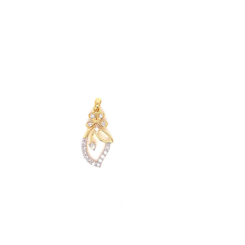 14K YG Cluster Diamond Pendant-1pc - RB Diamond Jewellers