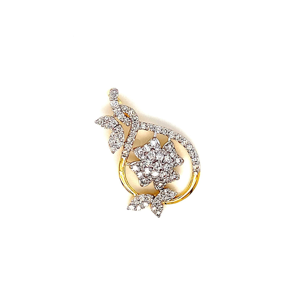 14K YG Cluster Diamond Pendant-1pc - RB Diamond Jewellers