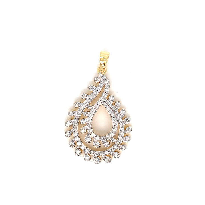 14K YG Cluster Diamond Pendant-1pc - RB Diamond Jewellers