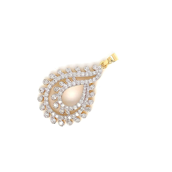 14K YG Cluster Diamond Pendant-1pc - RB Diamond Jewellers