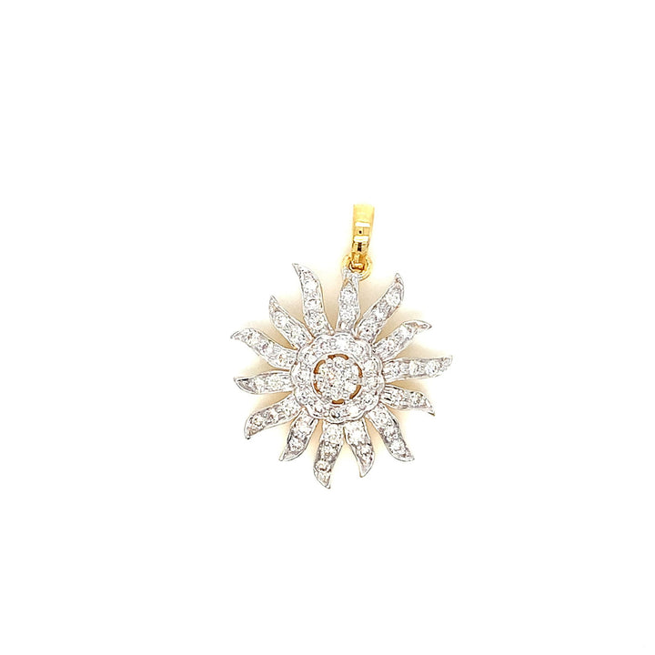 14K YG Cluster Diamond Pendant-1pc - RB Diamond Jewellers