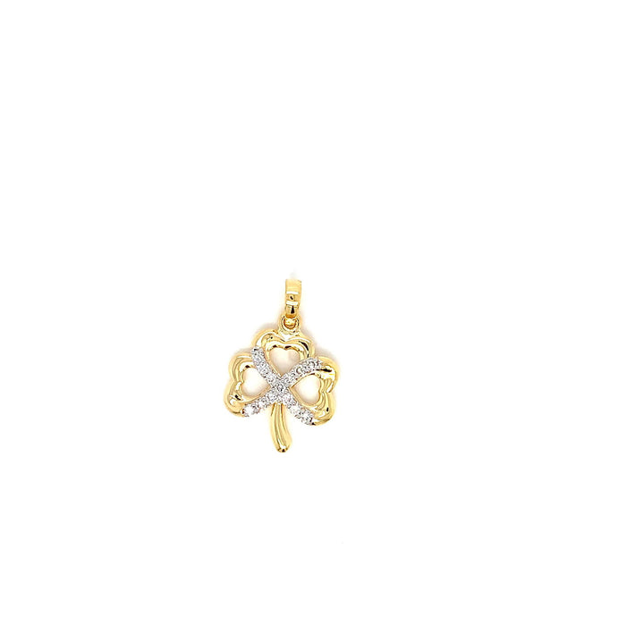 14K YG Cluster Diamond Pendant-1pc - RB Diamond Jewellers