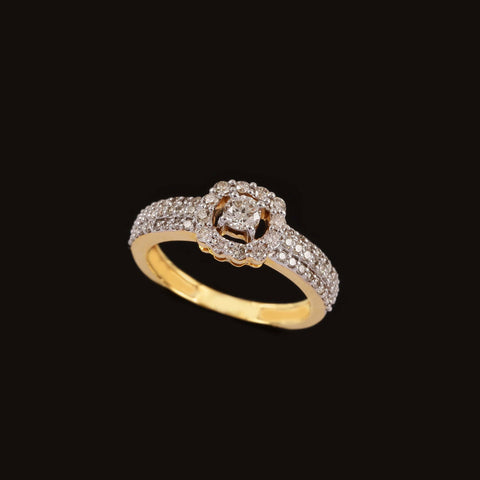 14K YG Cluster Diamond Ring-1pc - RB Diamond Jewellers