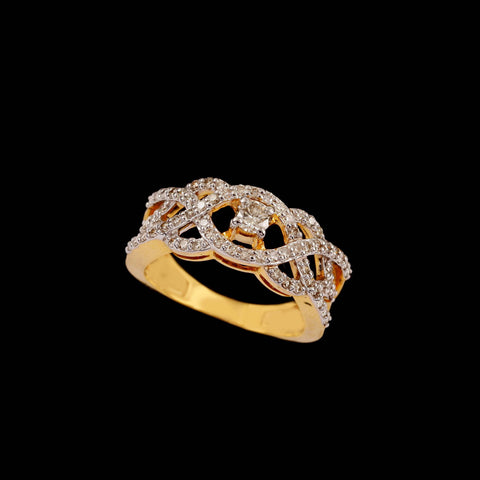 14K YG Cluster Diamond Ring-1pc - RB Diamond Jewellers