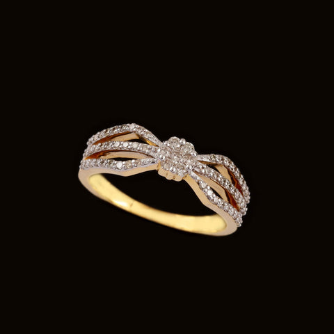 14K YG Cluster Diamond Ring-1pc - RB Diamond Jewellers