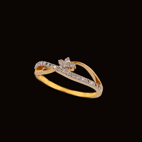14K YG Cluster Diamond Ring-1pc - RB Diamond Jewellers