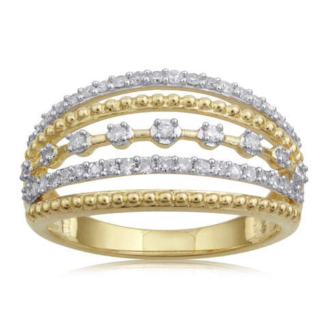 14K YG Cluster Diamond Ring-1pc - RB Diamond Jewellers