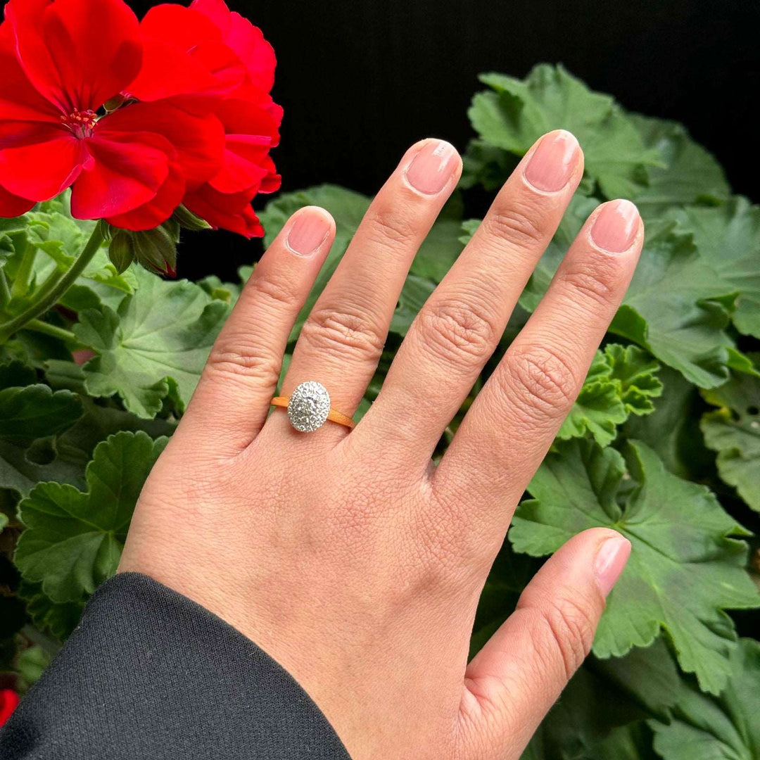 14K YG Cluster Diamond Ring-1pc - RB Diamond Jewellers