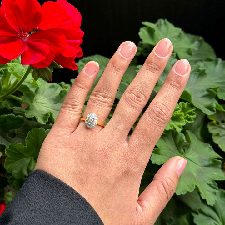 14K YG Cluster Diamond Ring-1pc - RB Diamond Jewellers